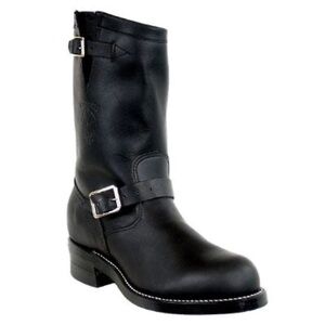Vintage Chippewa Boots Mens 11 E Black Leather 27863 Steel Toe Engineer 11” USA